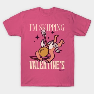 Fallen Cupid Funny Valentines Day Anti Valentines Day T-Shirt